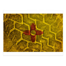 Pisada de la bandera de New México Tarjeta Postal