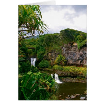 Piscinas de la quebrada de O'heo, Maui Tarjetón