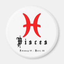 Piscis, el 19 de febrero - 20 de marzo imanes  