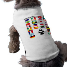 Pistas del perro camisetas mascota
