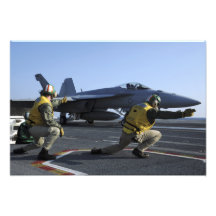 Pistolas a bordo de USS George HW Bush Impresion Fotografica