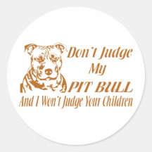 PITBULL NO JUZGAN PEGATINA