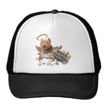 Pitbull se guarda de ángel de guarda gorros bordados