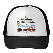 Pitbull Terrier americano extremadamente travieso Gorros Bordados