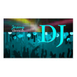 PixDezines DJ retro+pasillo de danza/aguamarina az Tarjetas Personales