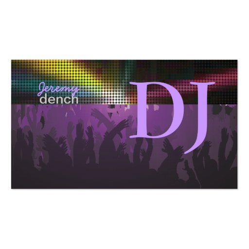 PixDezines DJ retro+pasillo de danza Plantillas De Tarjeta De Negocio