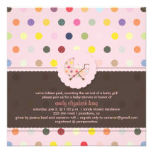 PixDezines Polkadots + Fiesta de bienvenida al beb Anuncios Personalizados