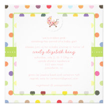 PixDezines Polkadots + Fiesta de bienvenida al beb Anuncio Personalizado