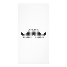 Pixel del bigote tarjeta fotográfica