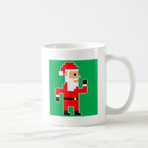 Pixel Papá Noel Tazas De Café