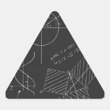Pizarra de la matemáticas calcomanías trianguloes