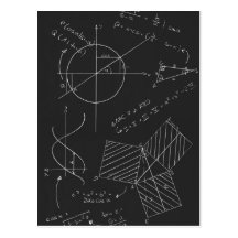 Pizarra de la matemáticas postales