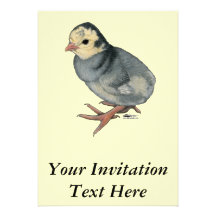 Pizarra del azul del Poult de Turquía Invitación Personalizada