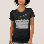 Pizarra del cineasta de la película de la tablilla camisetas