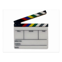 Pizarra del cineasta de la película de la tablilla tarjetas postales