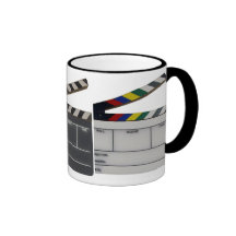 Pizarra del cineasta de la película de la tablilla taza