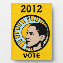 Placa 2012 de Obama del voto de Sun