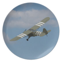 Placa altísima de J-3 Cub Plato De Cena