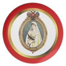Placa de Alexandra Feodorovna Romanov del Czarina Plato De Cena