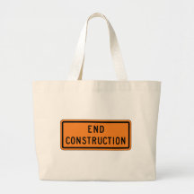 Placa de calle de la construcción del extremo bolsa de mano