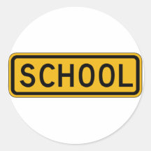 Placa de calle de la escuela etiqueta
