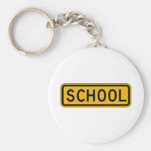 Placa de calle de la escuela llaveros personalizados