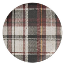 placa de cena a cuadros del diseño plato de comida