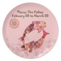 Placa de cena de la melamina de Piscis Plato Para Fiesta