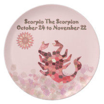 Placa de cena de la melamina del escorpión platos para fiestas