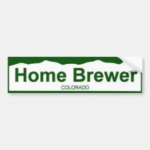 placa de Colorado nueva - cervecero casero Etiqueta De Parachoque