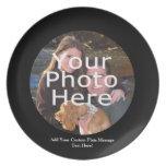Placa de encargo del regalo de la foto con el mens plato de cena