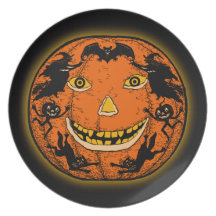 placa de Halloween Jack O'Lantern de los años 20 Plato De Comida