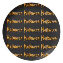 Placa de Halloween Plato De Comida