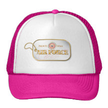 Placa de identificación rosada de la esposa de la  gorra