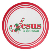 Placa de Jesús del bastón de caramelo Platos De Comidas