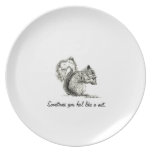 Placa de la ardilla plato para fiesta