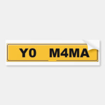 Placa de la mamá registro de Yo Pegatina De Parachoque