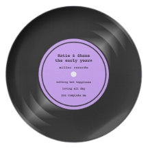Placa de la melamina del disco de vinilo platos para fiestas