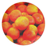 Placa de la naranja de sangre platos de comidas
