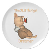 Placa de los soñadores de The3LittlePigs Plato De Comida