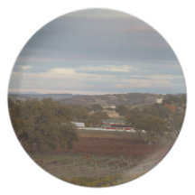 Placa decorativa: Viñedo pacífico de Paso Robles Plato
