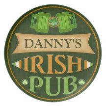 Placa del día del pirata de St Patrick irlandés de Plato De Cena