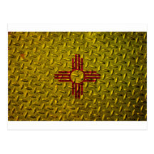 Placa del diamante de la bandera de New México Postales