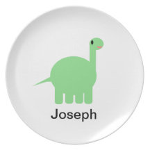 Placa del dinosaurio de José Platos Para Fiestas