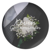 Placa del padrino de boda plato