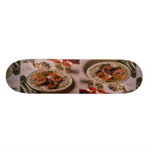 Placa deliciosa de la carne de vaca del día de fie patineta personalizada