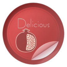 Placa deliciosa de la granada plato para fiesta