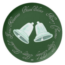 Placa estacional blanca/verde helada de Belces Plato