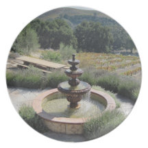 Placa: Fuente en los viñedos de Croad, Paso Robles Plato De Comida