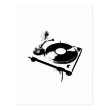 Placa giratoria de DJ Tarjetas Postales
